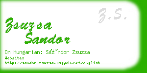 zsuzsa sandor business card